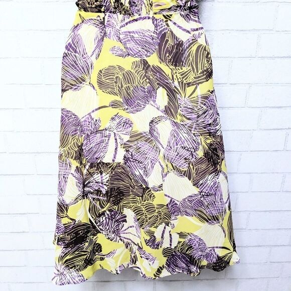 Anthropologie LITHE Floral Ruffle Halter Midi Dress 4P - Picture 8 of 9